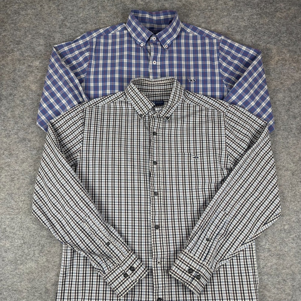 Fish Hippie Solace Collection Button Down Shirt Lot Of‎ 2 Mens Medium M